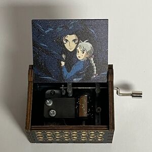 Howls Moving Castle Sophie Hand Crank Wooden Music Box Anime Musical Howl